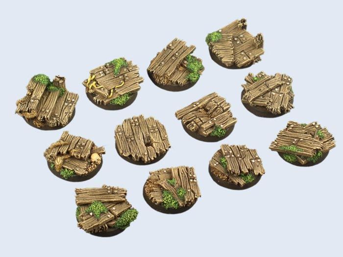 Wood Bases, Round 25mm - Micro Art Studio