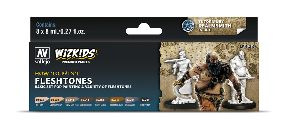 Wizkids Premium Paint Set by Vallejo: Fleshtones