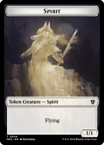Spirit // Phyrexian Germ Double-Sided Token [Murders at Karlov Manor Commander Tokens]