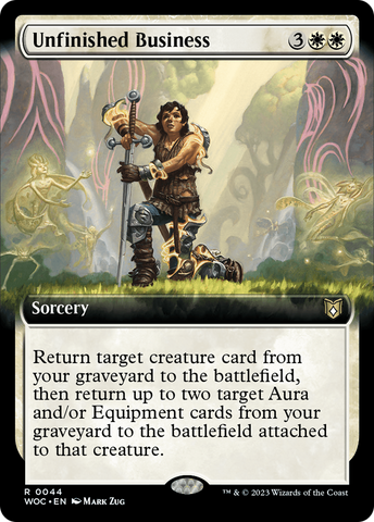 Unfinished Business (Extended Art) [Wilds of Eldraine Commander]