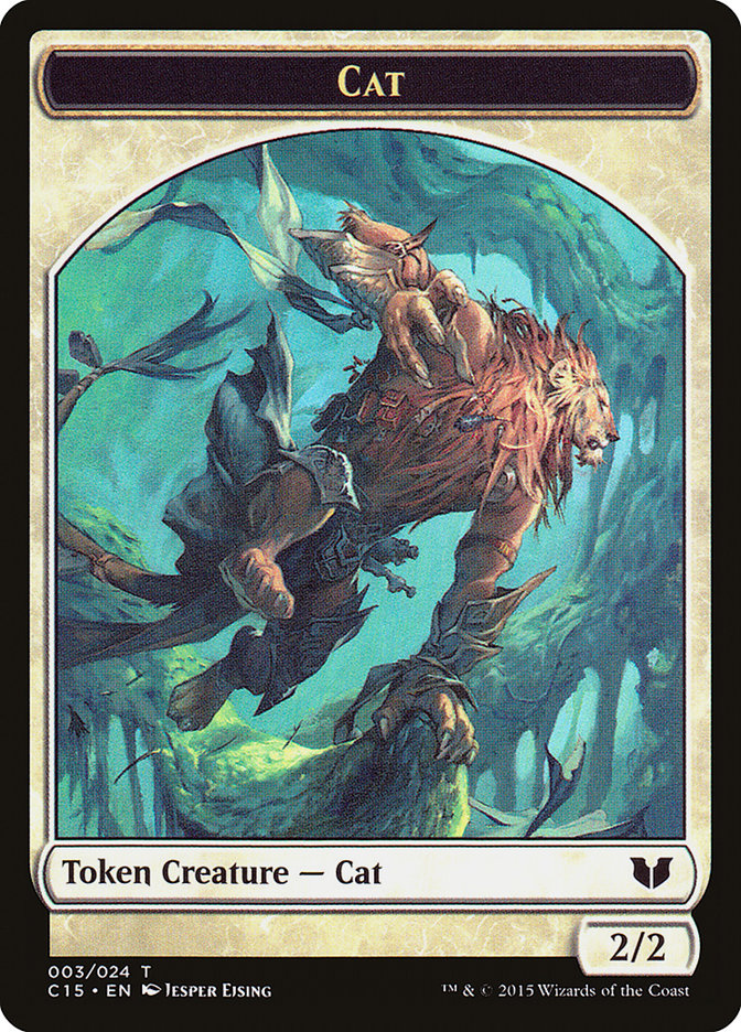 Spirit (023) // Cat Double-Sided Token [Commander 2015 Tokens]