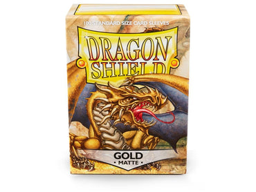 Dragon Shield - Standard Size Matte Sleeves (100ct) (Gold)