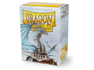 Dragon Shield - Standard Size Matte Sleeves (100ct) (Silver)