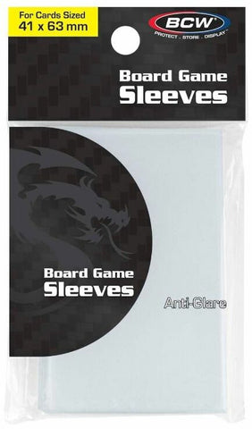 BCW Board Game Sleeves Matte Mini American Clear (41mm x 63mm) (50 Sleeves Per Pack)