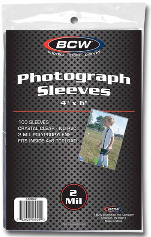BCW Photo Sleeves (4" 1/16 x 6" 1/16) (100ct)
