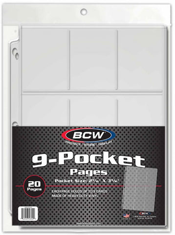 BCW Pocket Pages (20 Pack)
