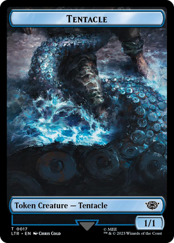 Tentacle // Food (0024) Double-Sided Token (Surge Foil) [The Lord of the Rings: Tales of Middle-Earth Tokens]