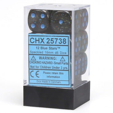 Chessex Speckled 16mm d6 Blue Stars Block (12)