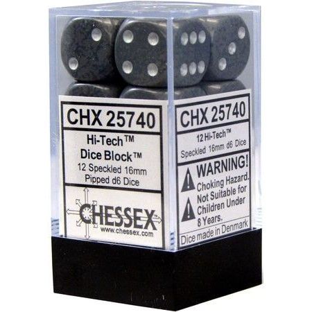 Chessex Speckled 16mm d6 Hi-tech Block (12)
