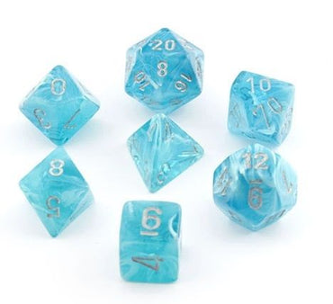 Chessex Cirrus Aqua/Silver 7-Die Set