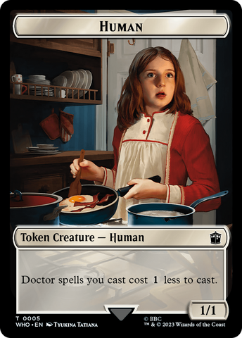 Human (0005) // Clue (0023) Double-Sided Token [Doctor Who Tokens]