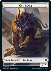 Cat Beast // Insect Double-Sided Token [Zendikar Rising Tokens]