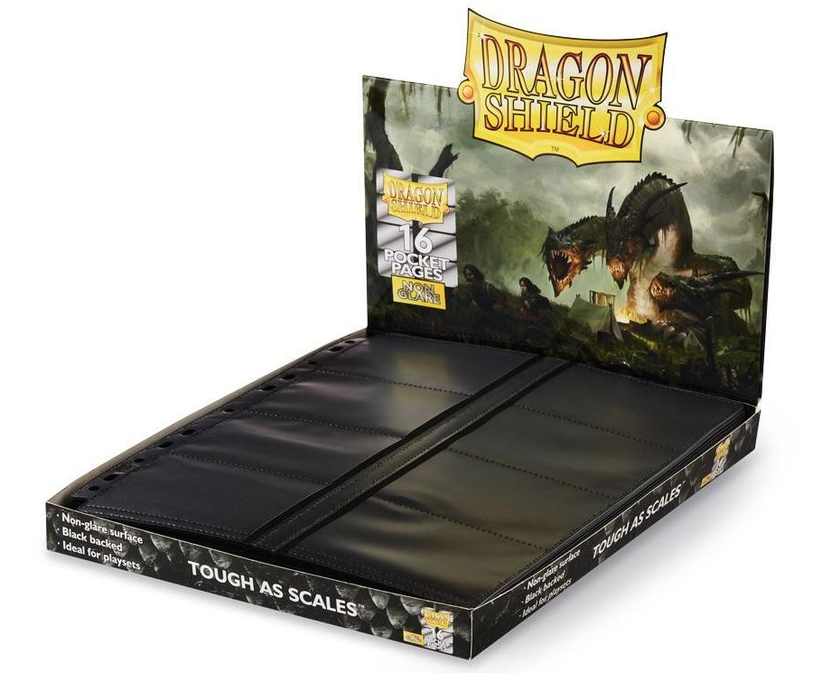 Dragon Shield - 16 Pocket Pages - Non Glare Center Loader Box(50)