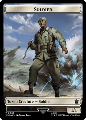 Soldier // Beast Double-Sided Token [Doctor Who Tokens]