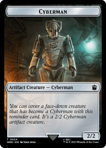 Human (0006) // Cyberman Double-Sided Token [Doctor Who Tokens]