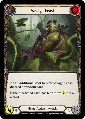 Savage Feast (Yellow) [WTR015-R] (Welcome to Rathe)  Alpha Print Rainbow Foil