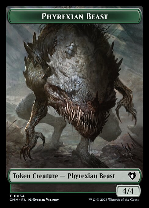 Eldrazi Spawn // Phyrexian Beast Double-Sided Token [Commander Masters Tokens]