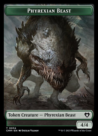 Eldrazi Spawn // Phyrexian Beast Double-Sided Token [Commander Masters Tokens]