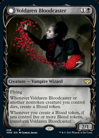 Voldaren Bloodcaster // Bloodbat Summoner (Showcase Fang Frame) [Innistrad: Crimson Vow]
