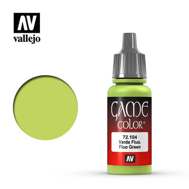 Vallejo 72104 Game Colour Fluorescent Green 17 ml Acrylic Paint