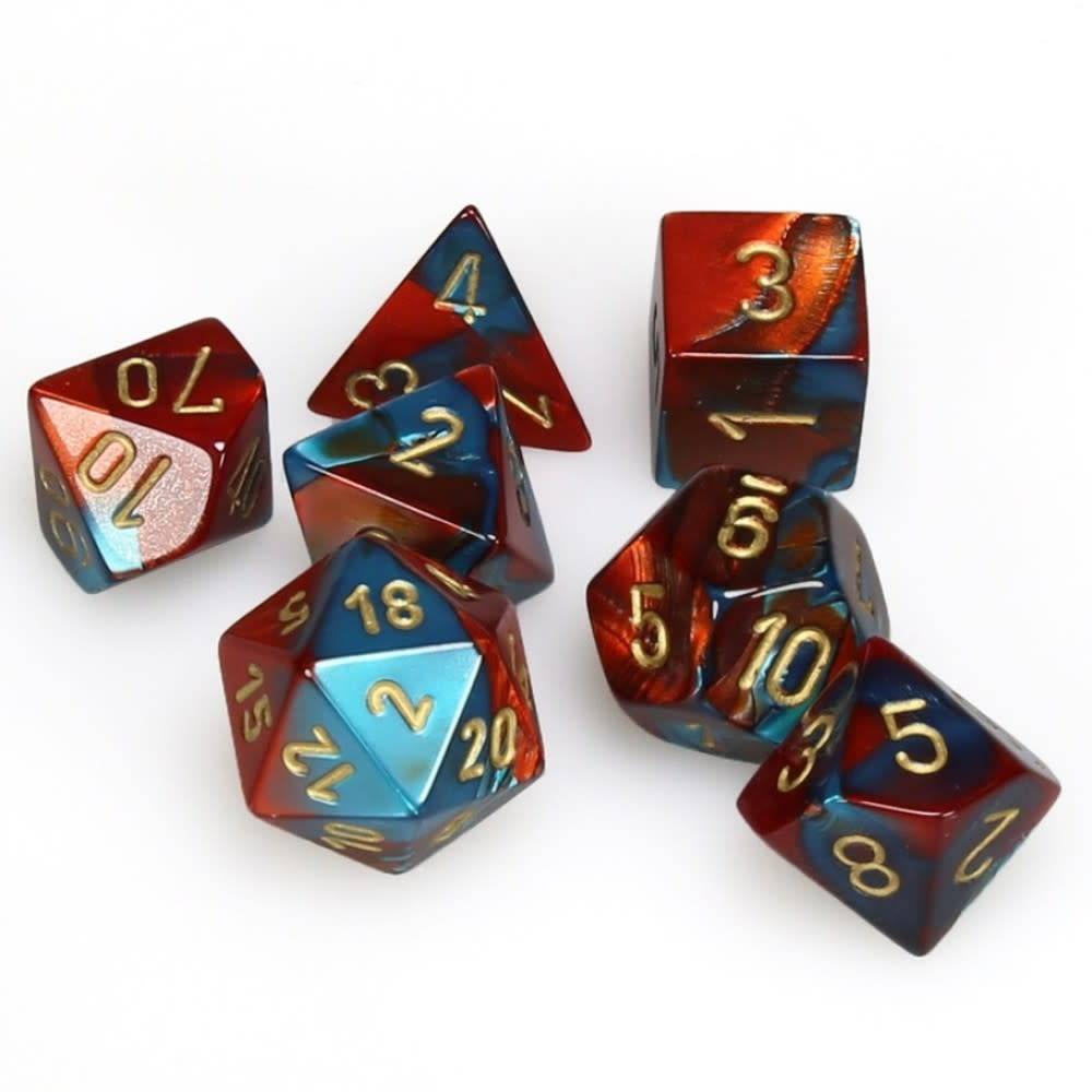 Chessex Gemini Red Teal/Gold 7-Die Set