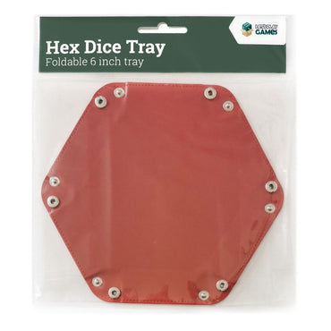 LPG Folding Hex Dice Tray 6" (Red)