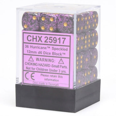 Chessex Speckled 12mm d6 Hurricane Block (36)