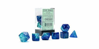 Chessex Gemini Blue-Blue/Light Blue 7-Die Set