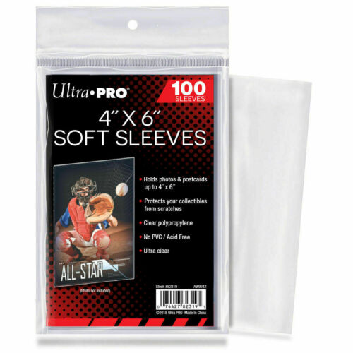 Ultra Pro Card Soft Sleeves 4"x6" (100 ct)