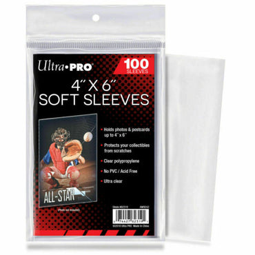 Ultra Pro Card Soft Sleeves 4"x6" (100 ct)