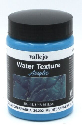 Vallejo Diorama Effects - Water Texture - Mediterranean Blue - 200ml