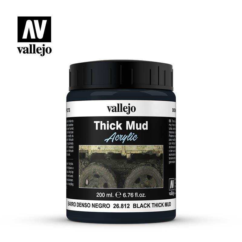 Vallejo Diorama Effects - Thick Mud - Black Mud - 200ml